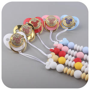 Set de chupete de silicona con cuentas para dentición, Set de chupete de silicona con diamantes brillantes de Mickey, producto en oferta - Product Image 4