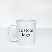 American Wholesale Custom Logo 11 oz/15 oz High Quality White Sublimation Blank Ceramic Tea Coffee Mugs Glass Water Back School