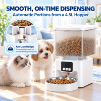 Distributeur automatique de nourriture pour animaux de compagnie QKEE avec double caméra, surveillance à distance via application WiFi, conversation vocale, interaction laser, alimentation programmée