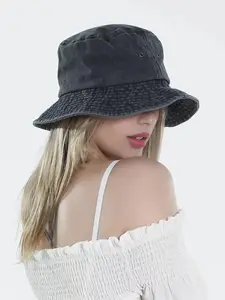 Custom Unisex Fashion Design Colorful Blank Denim Bucket Hat