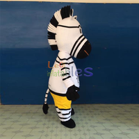 Costume de mascotte zèbre personnalisé en peluche, personnage de dessin animé, tenue de mascotte ambulante pour activités festives