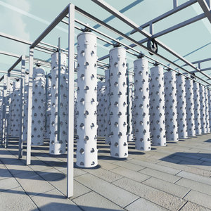Système de culture hydroponique rotatif intelligent en colonne suspendue avec pompe, écologique, haute productivité pour une utilisation en intérieur/extérieur - Product Image 1
