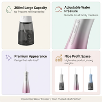 Wasserflosser mit UVC-Sterilisation, IPX7, USB-C Aufladbar, 300ml Großer Wassertank, Lange Akkulaufzeit, CE- und FDA-Zertifiziert
