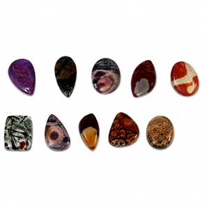 Cabujones de Jaspe Natural al por Mayor: Lavanda, Merry Ellen, Porcelana, Mookaite, Oceánico, Zebra para Fabricación de Joyas - Product Image 1