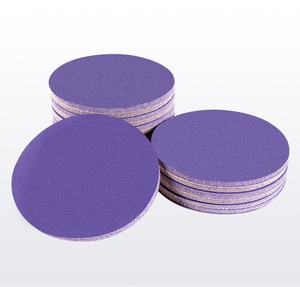 Top fabriqué 5 pouces velours dos flocage papier de verre en céramique 1mm moyen personnalisable OEM cendres polies papier abrasif à sec pour - Product Image 3