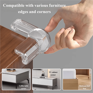 Protections <span class=keywords><strong>d</strong></span>'angle transparentes directes <span class=keywords><strong>d</strong></span>'usine - Caoutchouc épais, imperméables, écologiques, adhésif puissant, protections anti-collision pour bords - Product Image 3