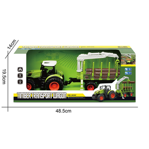 Tractor teledirigido de 6 canales a escala 1/24, 2,4 GHZ, con Control de Radio, grabador de madera, modelo de camión, cargador, con luces - Product Image 1
