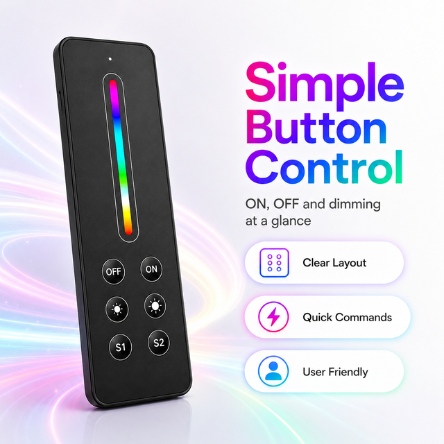 LED Lamp Remote Control Wireless RF Touch Dimmer Strip Controller Single Zone Ceiling Light Smart Home Lighting System Kit 30m