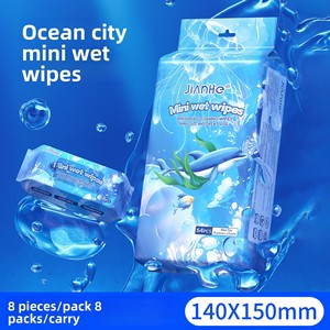 <span class=keywords><strong>Lingettes</strong></span> pour bébé transfrontalières, mini, hygiéniques, non parfumées, sans alcool, hypoallergéniques, <span class=keywords><strong>lingettes</strong></span> nettoyantes humides pour enfants, portables, 8 <span class=keywords><strong>lingettes</strong></span> - Product Image 2