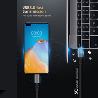 Câble USB C 3.0 60W 3A PD à charge rapide, synchronisation des données 5 Gbps, PVC flexible, type C vers type C, pour téléphone, tablette, ordinateur portable