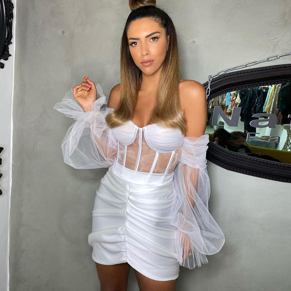 sheer chest dress Night To Remember Sheer Mini Dress