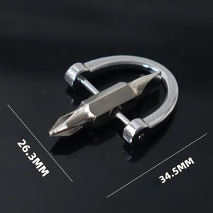 Xách tay <span class=keywords><strong>mini</strong></span> DIY lớp Keychain Screwdriver ngoài trời EDC Công cụ Phillips bit Chrome kết thúc gói thép mở - Product Image 3