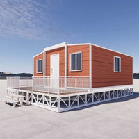 Maison conteneur démontable de 20 pieds, prête à l'emploi, ignifuge et résistante aux tremblements de terre, pour école, bureau, appartement