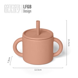 Gobelet à bec verseur en silicone pliable pour bébé, sans BPA, de qualité alimentaire, avec couvercle et poignée, très vendu - Product Image 3