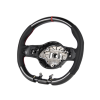 Volant en fibre de carbone pour Mercedes Benz W205 C63 808 E43 C300 C200 GLC SLK A45 AMG, accessoires intérieurs de voiture