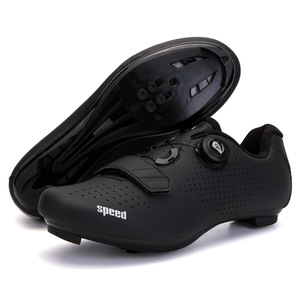 Chaussures de cyclisme pour hommes noires antidérapantes à semelle rigide résistantes à l'usure pour vélo de route et VTT toutes saisons - Product Image 3