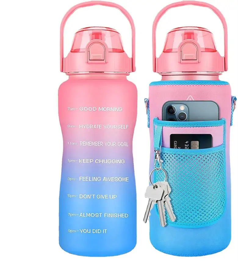 Sublimação 32oz Eco Amigável, metais dobráveis do cão do armazenamento de 64 onças com logotipo feito sob encomenda Gradiente Portable Cheap Water Bottle/