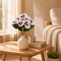 Fleur artificielle réaliste en soie PU, orchidée Phalaenopsis à 5 branches, tige unique, 9 couleurs, pour décoration intérieure, mariage, extérieur, vente en gros