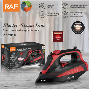 Fer à repasser vapeur électrique RAF 2400W populaire avec semelle en céramique, auto-nettoyant, pour tissus et vêtements - Product Image 3