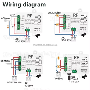 Système de télécommande sans fil universel RF433MHz pour maison intelligente, portée 10m-50m, AC 110V/220V, <span class=keywords><strong>relais</strong></span> 2 canaux 10A pour éclairage et porte électrique - Product Image 4