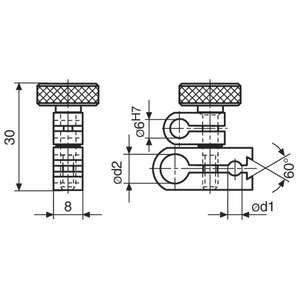 HELIOS PREISSER - 0715950 Abrazadera universal Ø 4-8mm - EAN 4029713280857 MICRÓMETROS Y MEDIDORES DE DIAL - Product Image 1