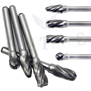 Fraises en carbure à tige de 6mm de 1/4 pouces, limes en <span class=keywords><strong>Aluma</strong></span> massif, meuleuse de découpe, fraise rotative en tungstène pour la découpe d'alliage d'aluminium, offre spéciale - Product Image 6