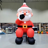 Grand modèle gonflable Père Noël, Mascotte gonflable publicitaire extérieure pour Noël, idéal pour les centres commerciaux, festivals et décorations de vacances