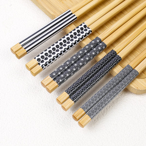 ตะเกียบไม้ไผ่สไตล์ญี่ปุ่น 24 ซม. ทรงกลม ลายกันลื่น สำหรับใช้ส่วนตัว - Product Image 1