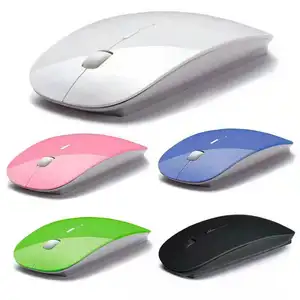 Souris sans fil Ultra mince 2.4GHz en gros avec récepteur Nano USB Compatible pour ordinateur portable