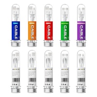 Kabel usb pengisian daya cepat, set layar 60w c ke c kabel Tipe c kabel usb mikro C untuk Android