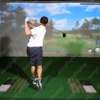 Simulateur de golf d'intérieur multi-style Songfa, projection interactive, scène simulée, résolution 1280x720, écran tactile optique