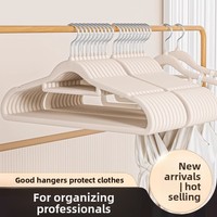 Cintre de rangement moderne en plastique PP floqué velours, antidérapant, sans trace, pour armoire, support spécial pour vêtements