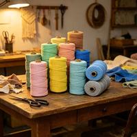 Cordones de Macramé de Algodón Ecológico Trenzado de 3 mm x 100 m para Manualidades y Decoración del Hogar