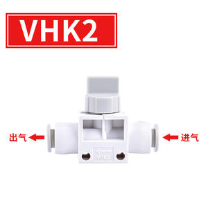 Válvula de Conexión Manual Tipo SMC HVFF para Endotraqueal VHK3/VHK2-04/06/08F/10F/12F, Tubo de Plástico y Cobre de 8mm para Maquinaria Neumática - Product Image 3