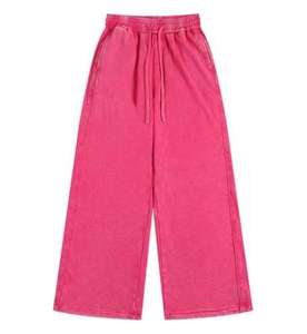 Pantalons de survêtement en coton lourd JKM 2026, lavés à l'eau, effet délavé, coupe droite, ample et large, style rétro décontracté - Product Image 5