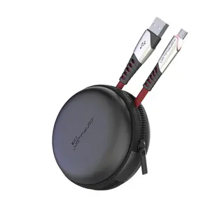 Konfulon 2023 5 màu thở ánh sáng Micro USB Cáp dữ liệu bện sạc cáp cho điện thoại di động Android 2.4A sạc nhanh