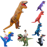 Costume gonflable de dinosaure de dessin animé pour le cyclisme, accessoire de mascotte pour fêtes, spectacles, festivals, divertissement