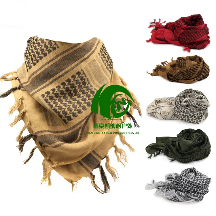 Kango Gute Qualität Hot Sale Schal Shemagh Arab Tactical Green Shemagh Schal Multy Color Shemagh