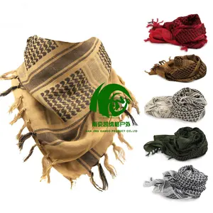Kango Good Quality Hot Sale Scarf Shemagh Arab Tactical Green Shemagh Scarf Multy Color Shemagh