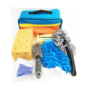 Aliotop-Kit de Herramientas de limpieza de coche, manopla y cepillo de alta calidad