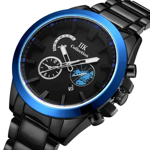2019 NEW IIK COLLECTION Sports Date Steel Waterproof Wrist Watch Logo Personalized Men Watches