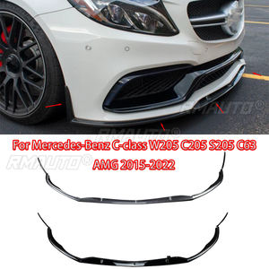 Para Mercedes-Benz Clase C W205 C205 S205 C63 C63s Solo AMG 2015-2022, 5 Piezas, Difusor de Parachoques Delantero, Spoiler, Splitter - Product Image 1