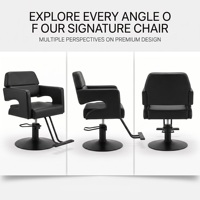 Vente en gros, approvisionnement stable, chaise de salon pivotante à 360° en cuir, design carré élégant, haute performance, durable, avec repose-pieds