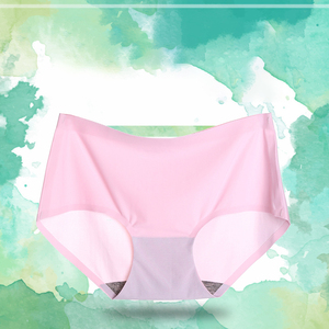 Slip Donna Traspiranti Senza Cuciture in Seta Ghiaccio a Vita Media, Mutandine Sottili Tinta Unita, Lingerie Comoda per Donna - Product Image 1