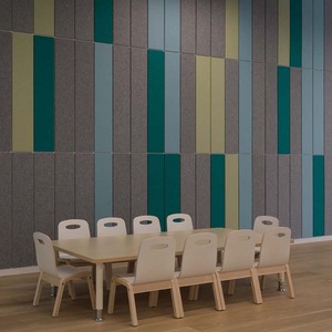 Panneau insonorisant et absorbant le son en feutre de fibre de polyester moderne, ignifuge et écologique, pour murs extérieurs, salons et hôpitaux - Product Image 3