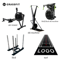 Équipement de fitness fonctionnel : Traîneau de fitness, Traîneau Air Rower, Machine de ski ergométrique à résistance à l'air pour l'entraînement physique