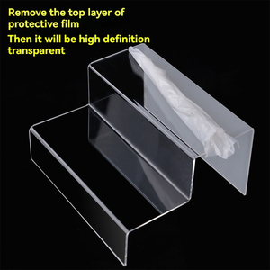 Di động trong suốt <span class=keywords><strong>Acrylic</strong></span> hiển thị đứng cho các sản phẩm món tráng miệng centerpieces cầu thang giá cho hành động con số & đồ chơi - Product Image 5
