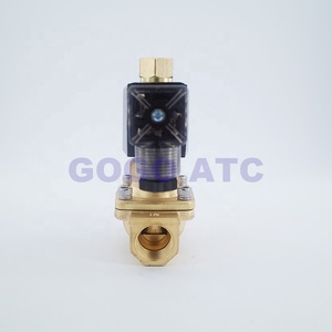 GOGOATC GOGO Electrovannes 2 voies en laiton normalement ouvertes pour l'eau Prix <span class=keywords><strong>pas</strong></span> <span class=keywords><strong>cher</strong></span> 12 Volt 1 1/2 Inch Orifice 35mm zéro pression Démarrage - Product Image 1