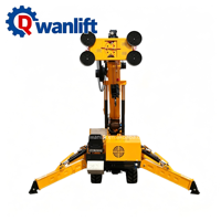 Mini Rubber Track Spider Crane 1.2Ton-20Ton Telescopic Boom Dengan Alat Pemasangan Vakum Penghisap Kaca