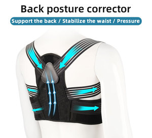 <span class=keywords><strong>Corrector</strong></span> <span class=keywords><strong>de</strong></span> Postura Profesional para Adultos, Doble Presión, Transpirable, Anti-Cifosis, Elástico, con Gancho y Bucle para Hombros - Product Image 4